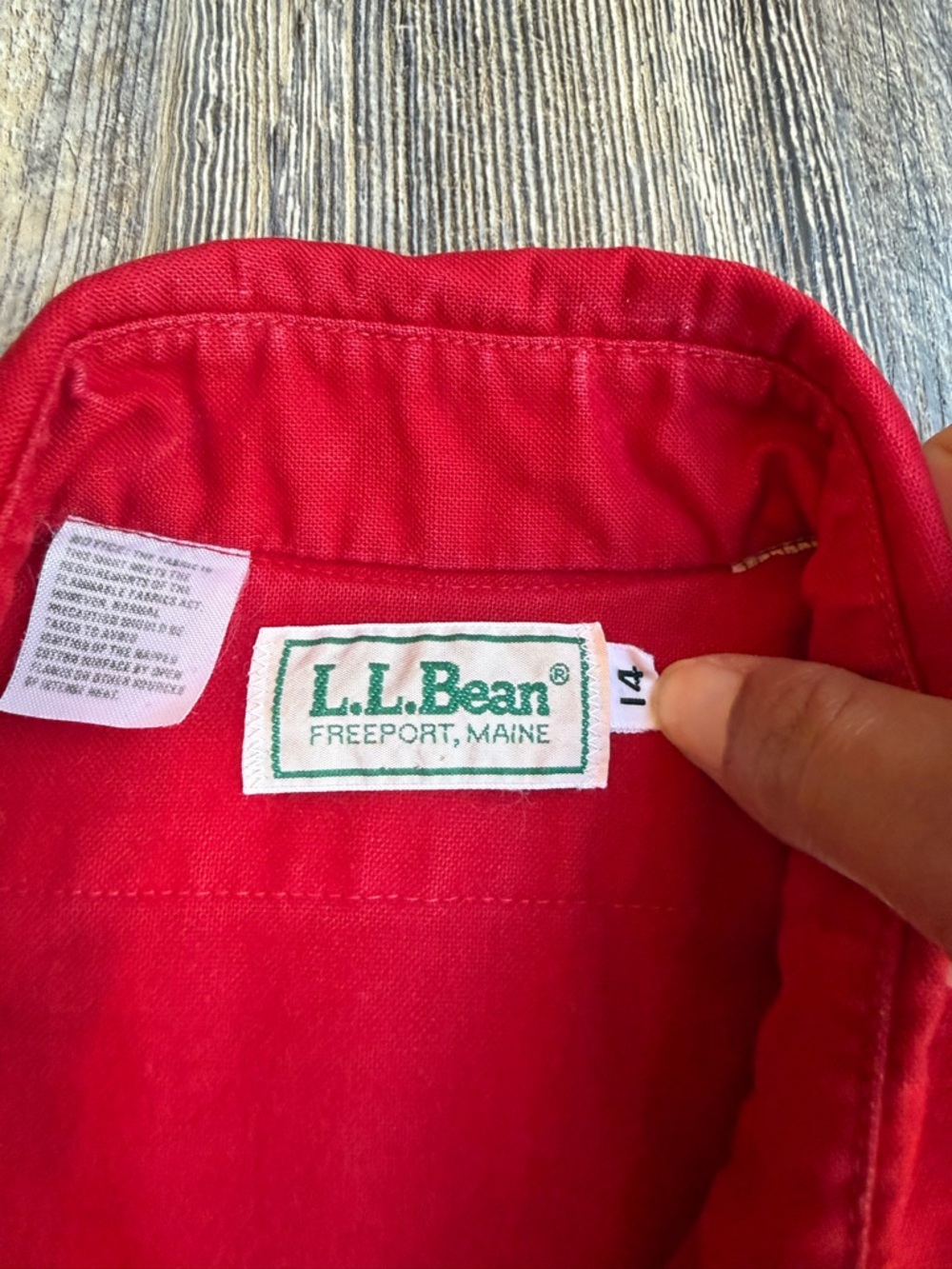 L.L. Bean Red Flannel Shirt Womens L 14 Long Sleeve Button Down Soft - Picture 2 of 8